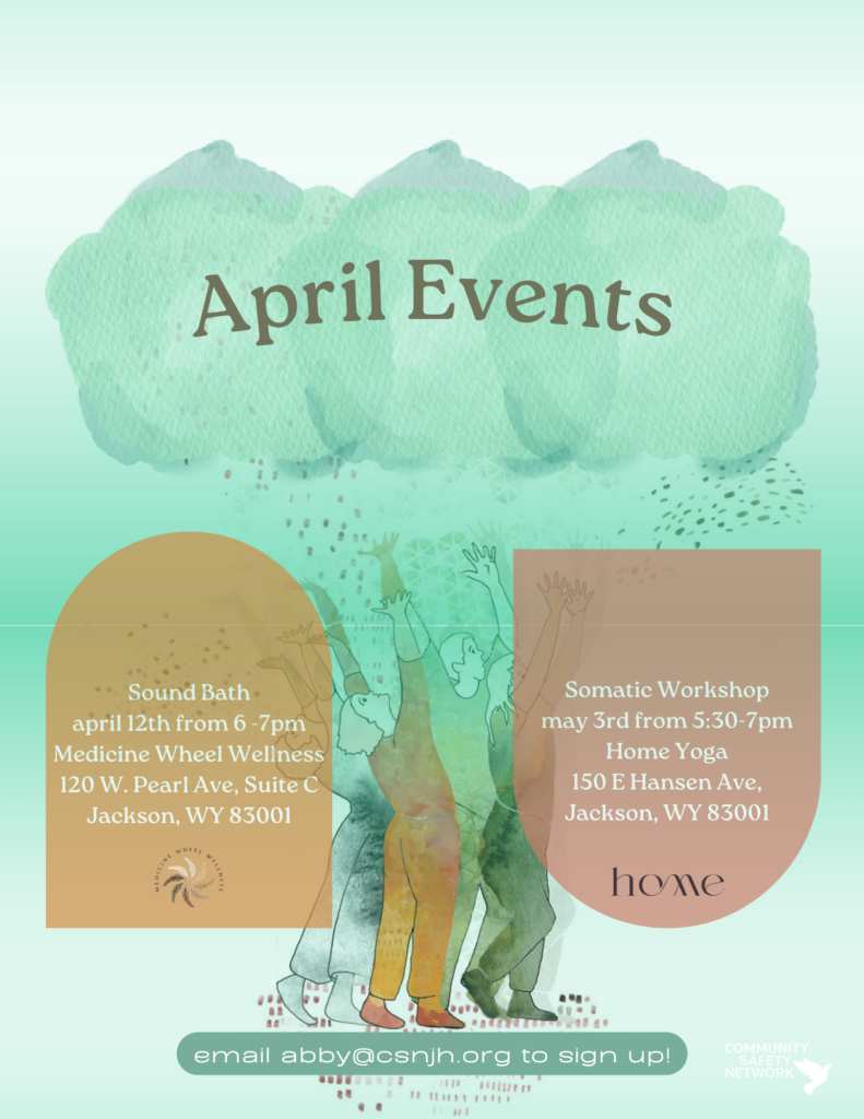Cartel de actos de abril